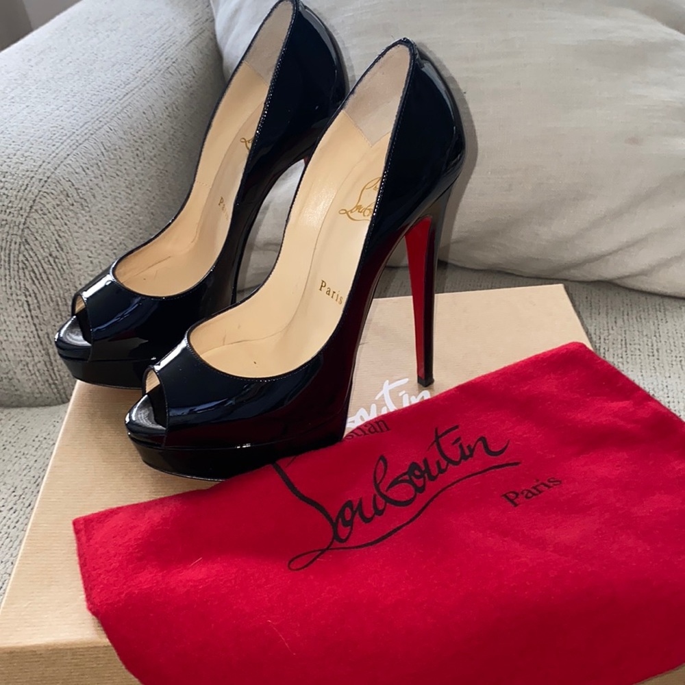 Christian Louboutin lady peep heels
